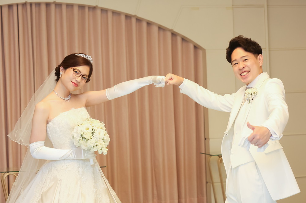 幸せいっぱいの笑顔♡
大好きなゲストと会場一体になって盛り上がった結婚式