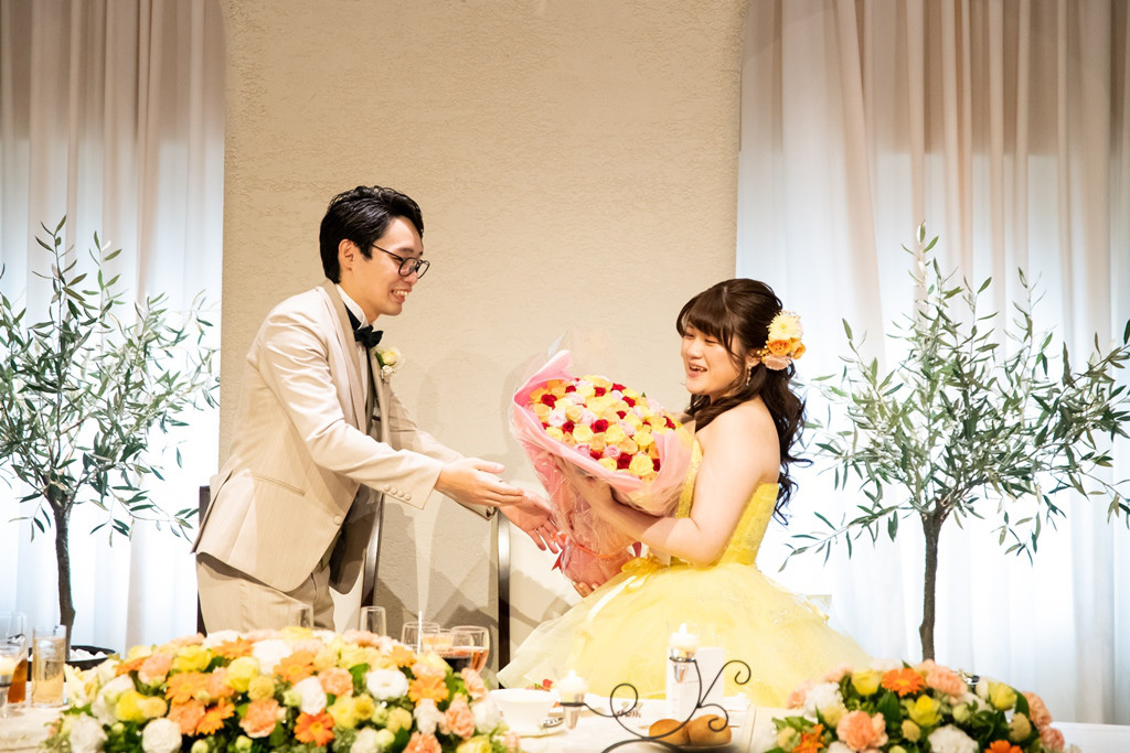 生演奏あり♪
音楽好きのおふたりとゲストの皆様で奏でる結婚式