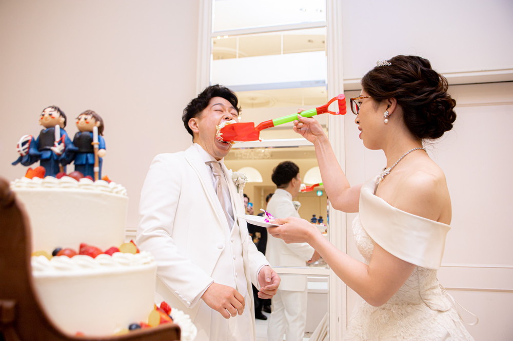 幸せいっぱいの笑顔♡
大好きなゲストと会場一体になって盛り上がった結婚式