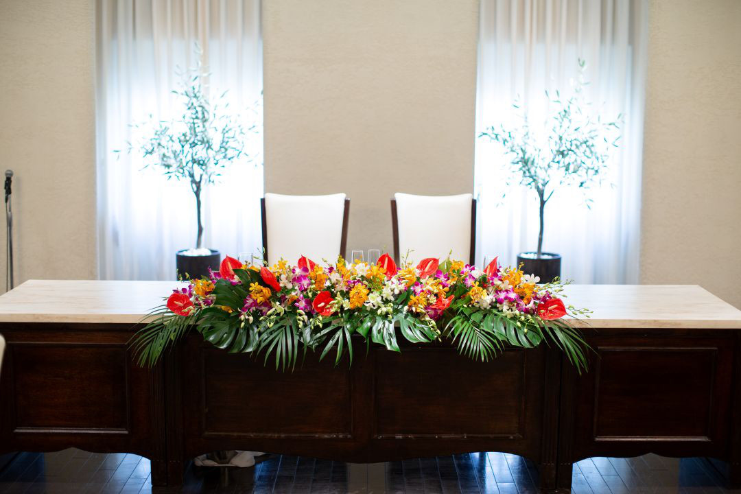 ♡テーマは南国リゾート！
おふたりのこだわりがつまったウェディング♡